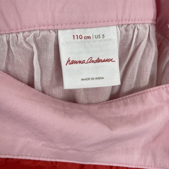 Hanna Andersson Dress Girls 5/110 cm Rainbow Stripe Sundress Tank Long Lined Bow - Picture 10 of 16